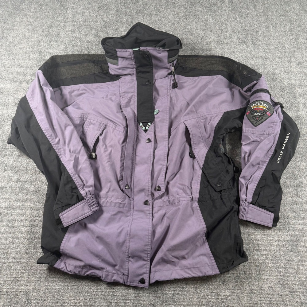 Helly Hansen Ski Jacket Mens L Purple Equipe AFV Helly-Tech Vintage Winter Coat